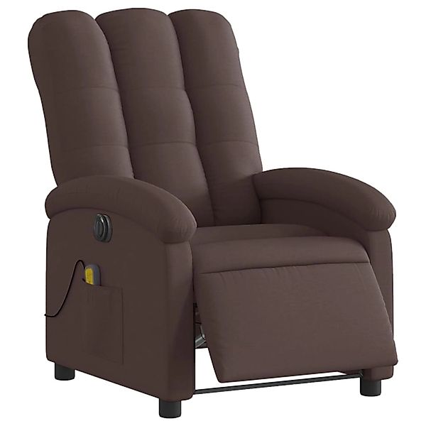 vidaXL Sessel Massagesessel Elektrisch Dunkelbraun Stoff günstig online kaufen
