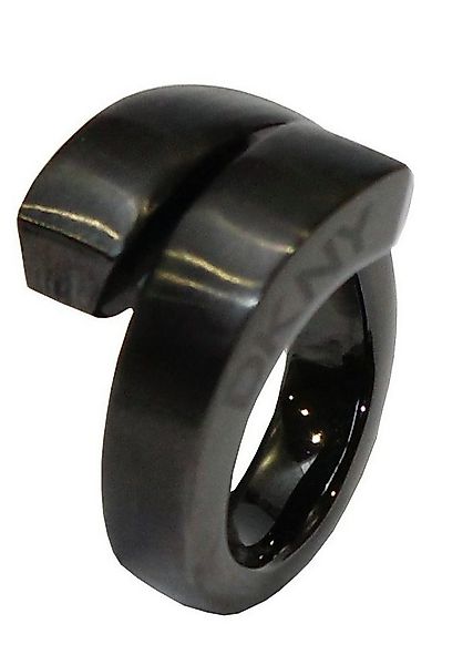 DKNY Fingerring Damen, aus Edelstahl, Schwarz, Gr. 55 (17,5mm) günstig online kaufen