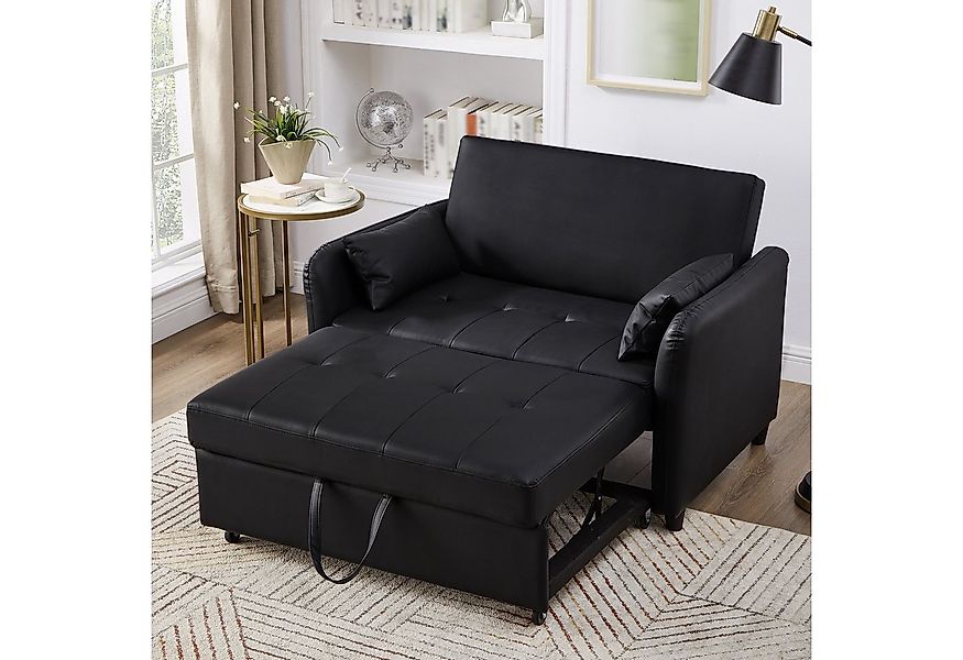 Merax Schlafsofa mit Schlaffunktion aus Kunstleder, 1 Teile, Ausziehbares S günstig online kaufen