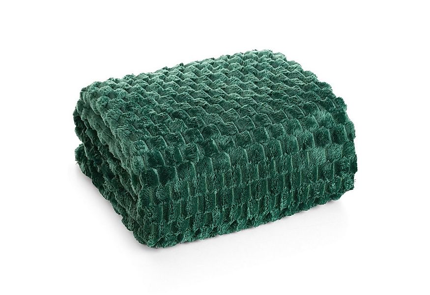 Wohndecke CINDY/6, Design91, Tolle Struktur, Waffelmuster, Weich, Karierte günstig online kaufen