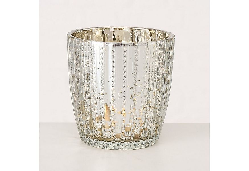 BOLTZE GRUPPE GmbH Windlicht Boltze Windlicht Patty 2er-Set Antik Silber 7 günstig online kaufen