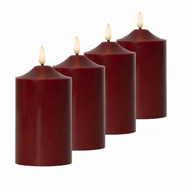 MARELIDA LED Kerzenset 3D Flamme 4er Set rot günstig online kaufen