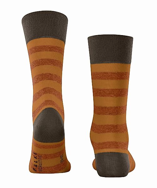 FALKE Sensitive Mapped Line Herren Socken, 43-46, Orange, Streifen, Baumwol günstig online kaufen