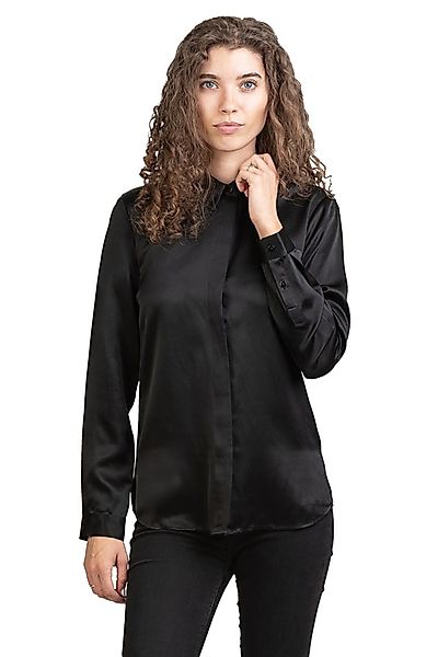 Posh Gear Seidenbluse Camicia da Donna Bluse aus Seide blickdichte Seide günstig online kaufen
