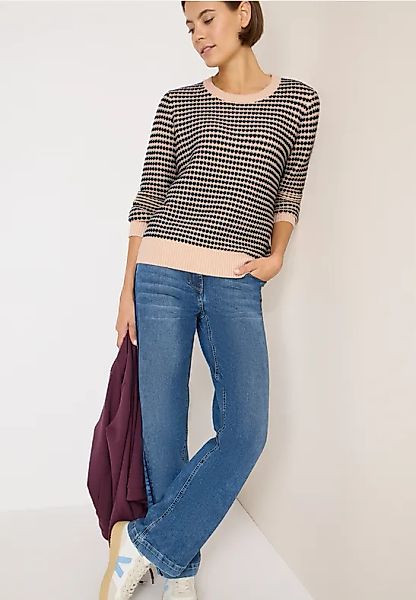 Two-Tone Strukturpullover günstig online kaufen