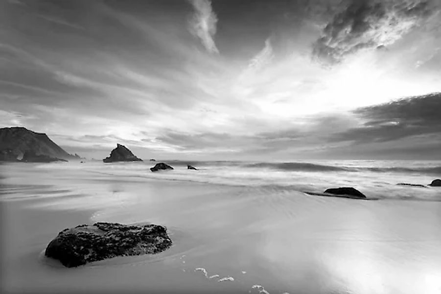 Papermoon Fototapete »Strand Schwarz & Weiß« günstig online kaufen