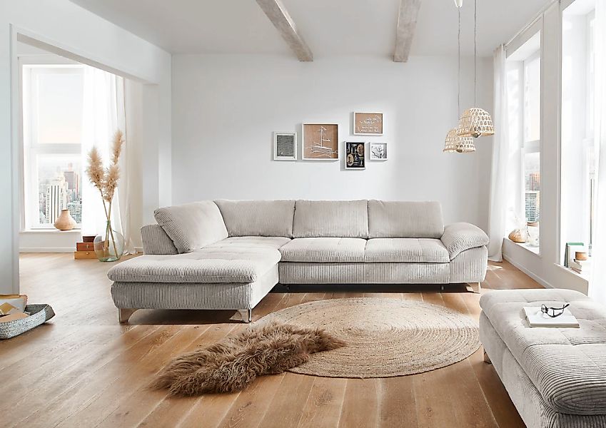 Die PlanBar Ecksofa "MP-IN14007 L-Form" wahlweise mit Bettfunktion und vers günstig online kaufen