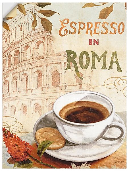 Artland Wandbild "Kaffee in Europa III", Getränke, (1 St.), als Leinwandbil günstig online kaufen