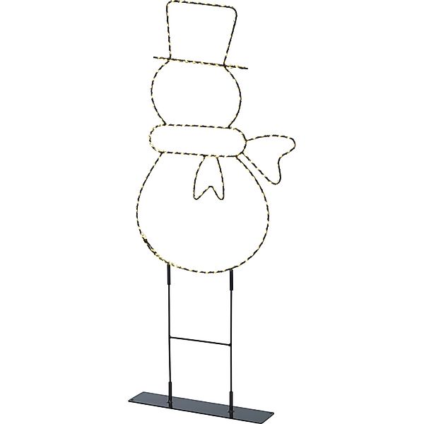 Metall-Lichtfigur Schneemann 30 cm x 69,5 cm Warmweiß 180 Mini-LEDs günstig online kaufen