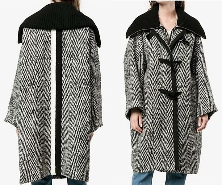Chloé Langmantel Chloé Cult Stripe Oversized Cocoon Coat Waist Long Mantel günstig online kaufen