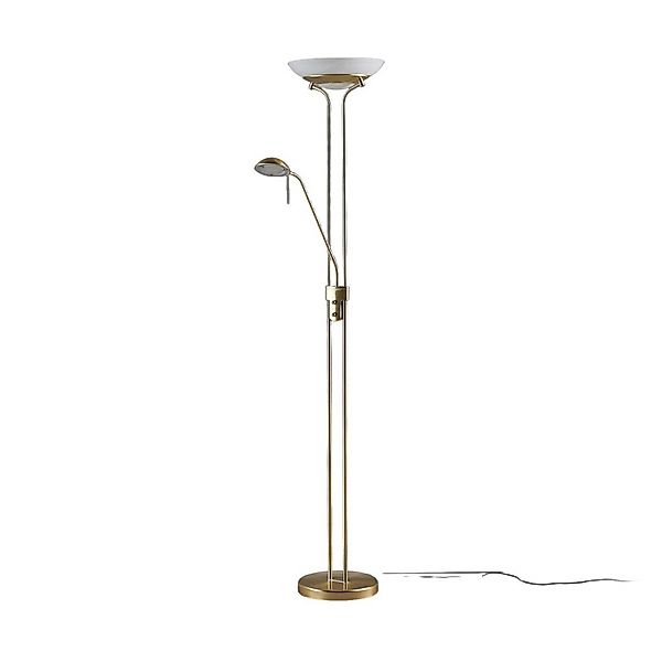 Lindby LED Stehlampe Yveta 9620911 Dimmbar Modern in Gold Messing aus Metal günstig online kaufen