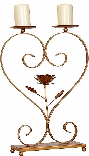 Home affaire Kerzenständer Herz, Kerzenhalter, für zwei Stumpenkerzen, aus günstig online kaufen