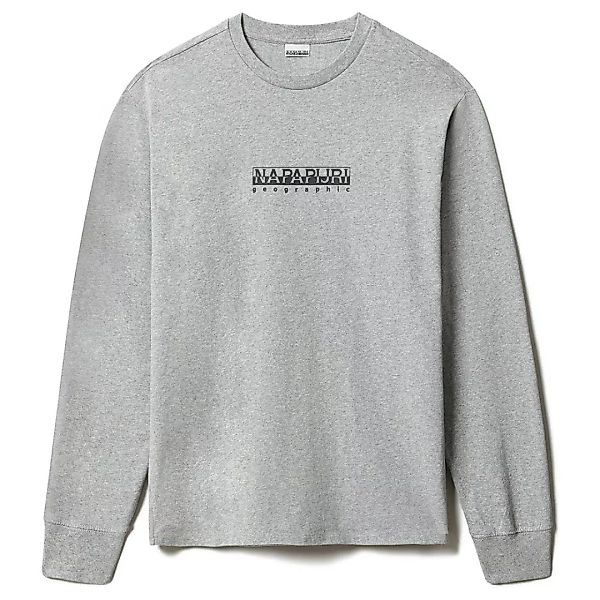 Napapijri S-box 2 Langarm-t-shirt XS Medium Grey Melange günstig online kaufen