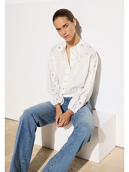 MORE&MORE Klassische Bluse Spitzenbluse günstig online kaufen