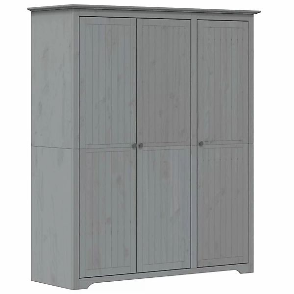 vidaXL Kleiderschrank BODO Grau 151,5x52x176,5 cm Massivholz Kiefer günstig online kaufen