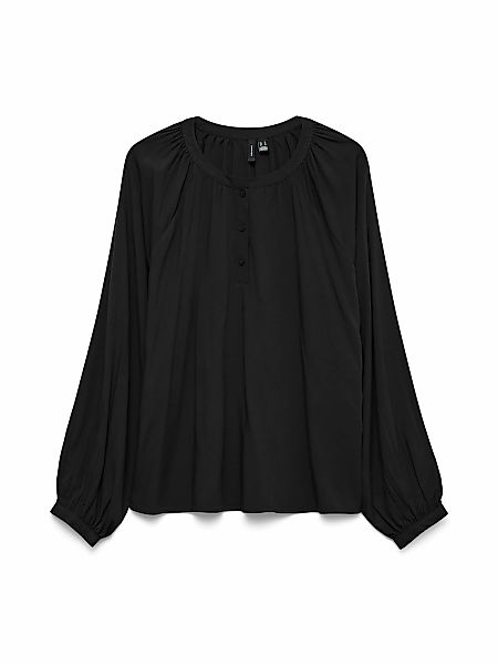 Vero Moda Langarmbluse "VMBELLA LS PLACKET TOP WVN GA NOOS" günstig online kaufen