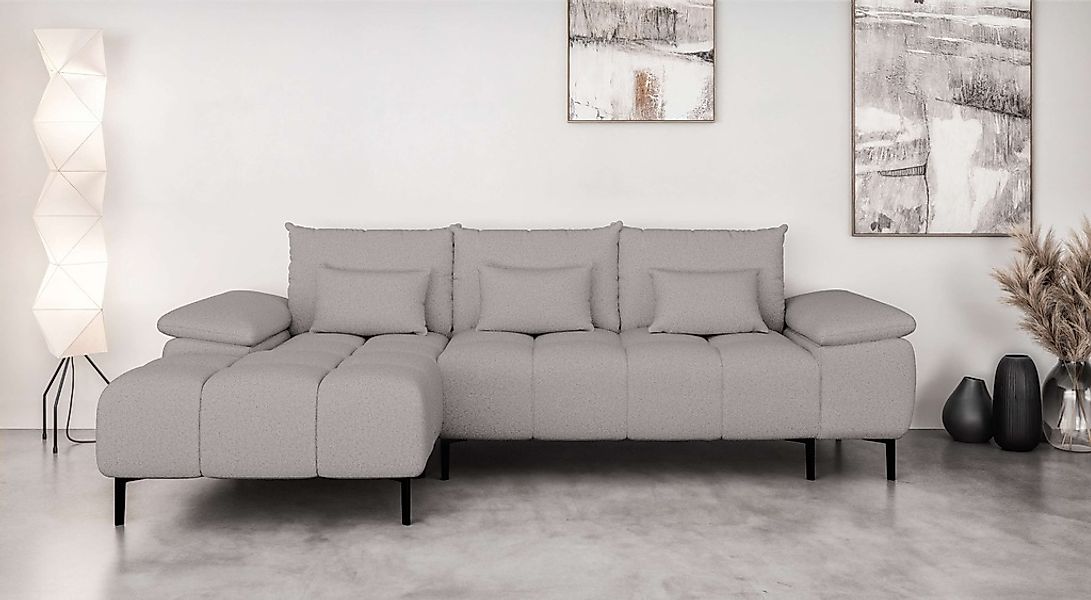 INOSIGN Ecksofa "DROMARA Schlafsofa mit Bettkasten, Maße: B/T/H 277/141/91 günstig online kaufen