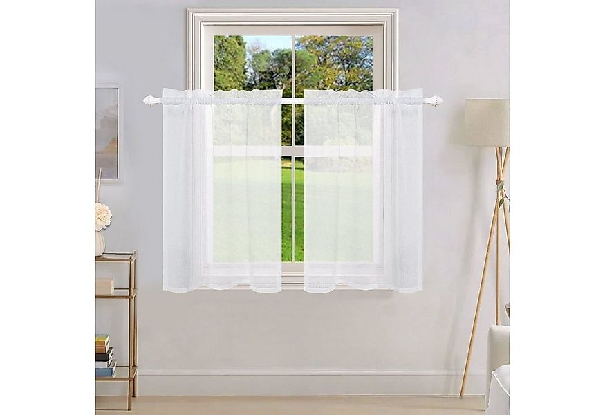 BTTO V&G Scheibengardine Bistrogardine,Transparente Gardinen,Kurzgardine mi günstig online kaufen