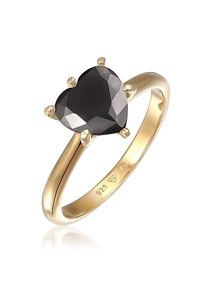Elli Fingerring Herz Zirkonia Verlobungsring Solitär günstig online kaufen