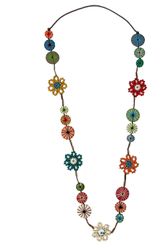 COLLEZIONE ALESSANDRO Lange Kette "Esha", mit flachen, umwickelten Holzperl günstig online kaufen