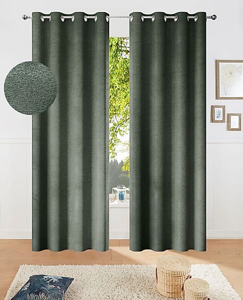 my home Verdunkelungsvorhang »Fleuriss« Ösen 1 Stk. tlg. Wohnzimmer, Schlaf günstig online kaufen