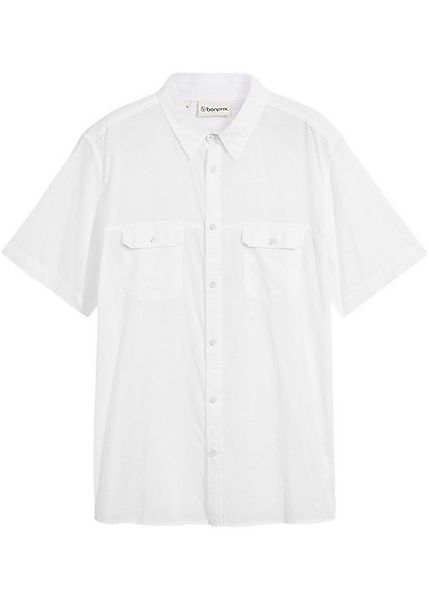 bonprix Kurzarmhemd Regular Fit, aus Baumwolle, mit Brusttaschen, Kentkrage günstig online kaufen