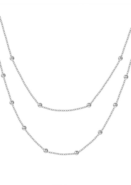 Hey Happiness Edelstahlkette Kugeln mehrreihig, Edelstahl günstig online kaufen