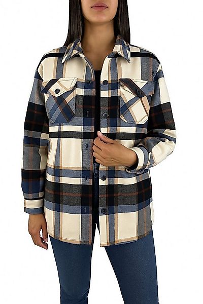 Worldclassca Flanellhemd Worldclassca Oversized Karo Hemd Hemdjacke Kariert günstig online kaufen