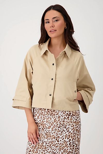 Monari Kurzjacke "Jacke Trench", ohne Kapuze, Mit Rundhalsausschnitt günstig online kaufen