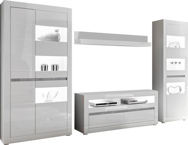 INOSIGN Wohnwand "Carat" Set, 4 Stk. tlg. wird jeweils mit zwei Leisten ang günstig online kaufen