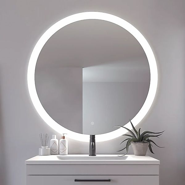 Loevschall Badspiegel "Vega Rund, Badzimmerspiegel mit LED Beleuchtung, Lic günstig online kaufen