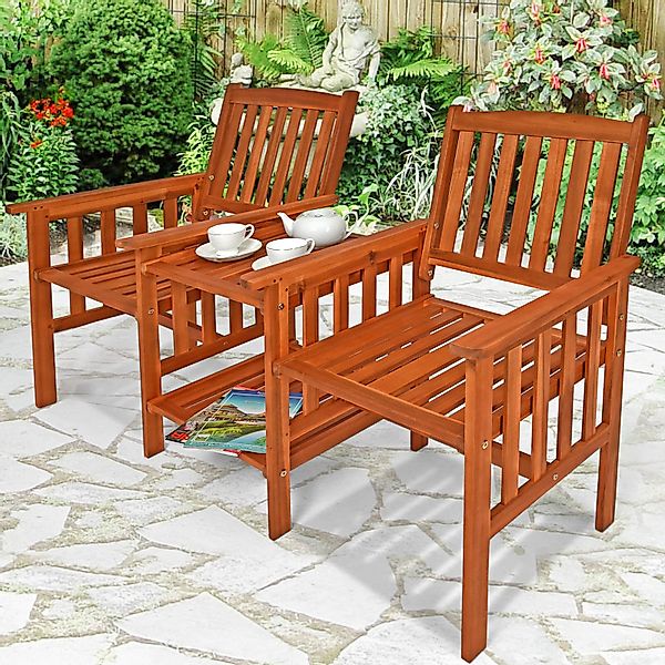 Casaria Bank Tete a Tete, Gartenbank günstig online kaufen