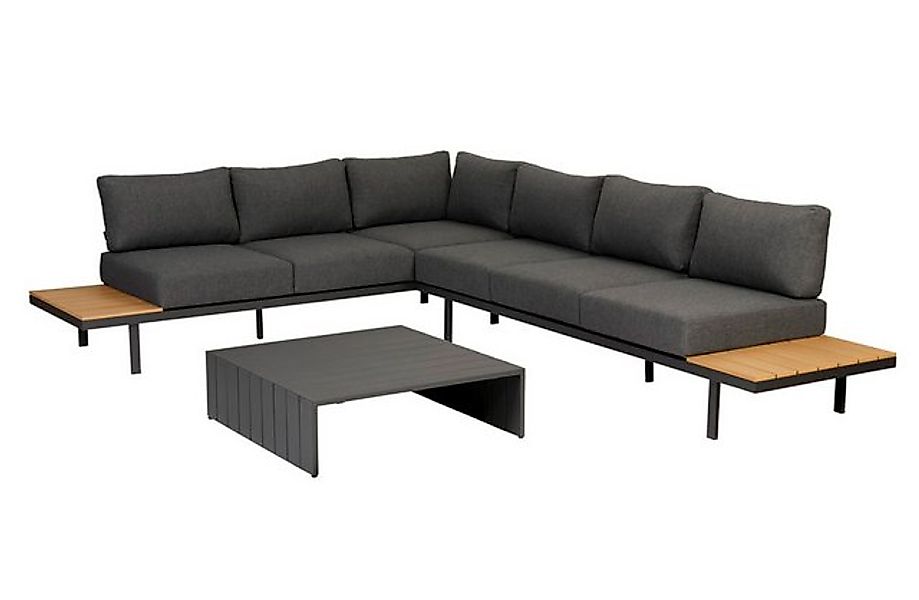 EXOTAN Gartensofa Bari mit Kissen und Couchtisch, Dunkelgrau günstig online kaufen
