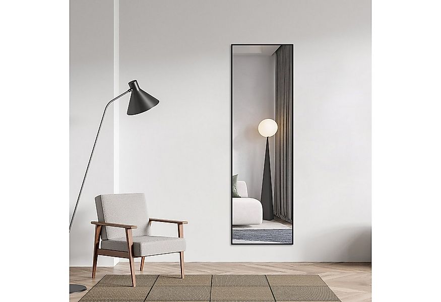 Boromal Spiegel groß Schwarz 150x50 160x40 140x40 eckig Metall Schwarzer Ra günstig online kaufen