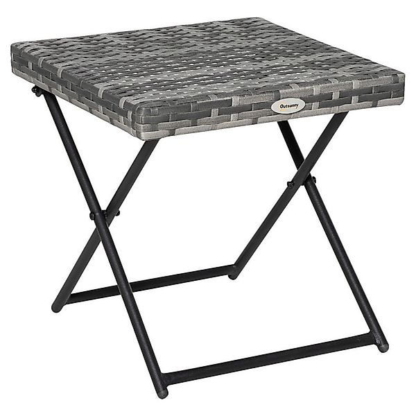 Outsunny Beistelltisch grau Edelstahl B/H/L: ca. 40x40x40 cm günstig online kaufen