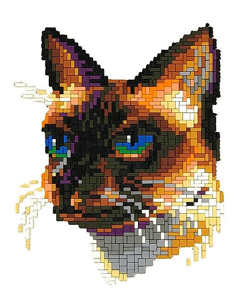 Stick it Steckpuzzle Katzenkopf, 1200 Puzzleteile, Bildgröße 26 x 33 cm günstig online kaufen