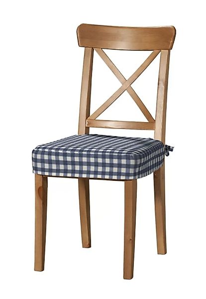 Sitzkissen geeignet für das Ikea Modell Ingolf, marinenblau-ecru , Modell I günstig online kaufen