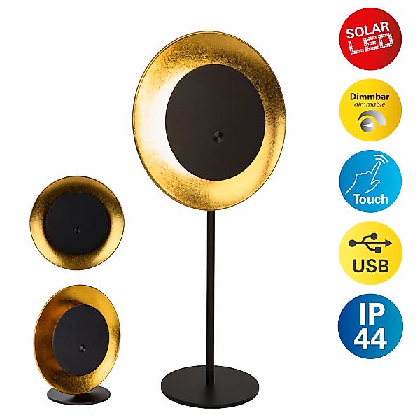 näve LED Solarleuchte "Solan" LED-Modul 1 Stk. Warmweiß 4in1 Akku-Solar-Tis günstig online kaufen