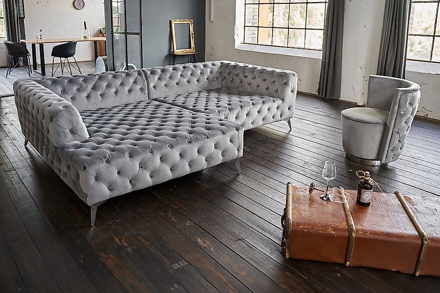 KAWOLA Ecksofa NARLA, Couch Chesterfield L-Form günstig online kaufen
