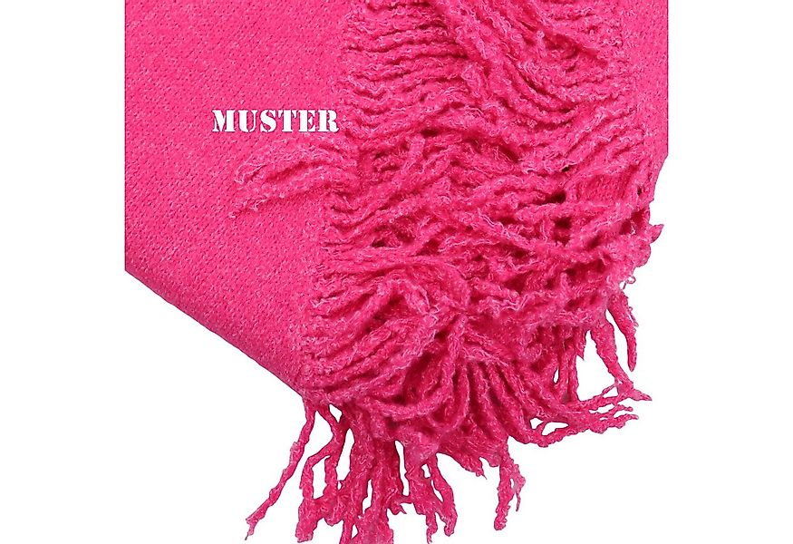 MIRROSI Strickponcho Damen Poncho Cape Dreieckstuch 2 in 1 mit Fransen günstig online kaufen