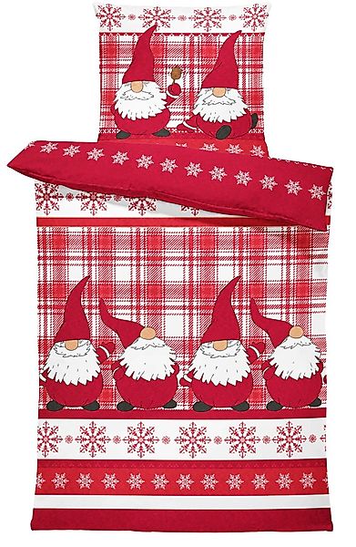 One Home Bettwäsche Wichtel Weihnachten Weihnachtsbettwäsche, günstig online kaufen