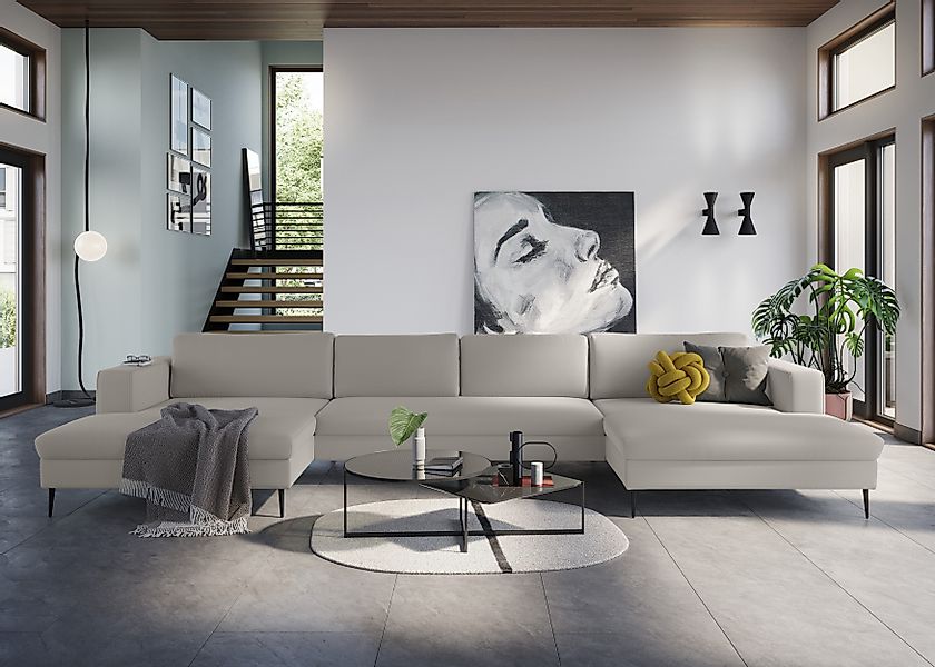 DOMO collection Wohnlandschaft »Modica U-Form«, XXL, in moderner Optik mit, günstig online kaufen