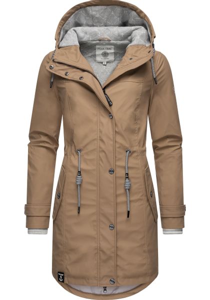 PEAK TIME Regenjacke "L60042" mit Kapuze stylisch taillierter Regenmantel f günstig online kaufen