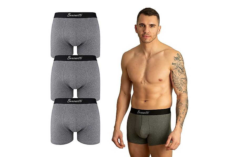Benonetti Boxershorts Herren Baumwolle – Elastischer Bund Herren Boxershort günstig online kaufen