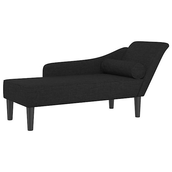 vidaXL Chaiselongue, Chaiselongue mit Kissen Schwarz Stoff günstig online kaufen