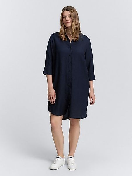 TOM TAILOR PLUS Sommerkleid Plus Size - Blusenkleid mit Leinenanteil günstig online kaufen