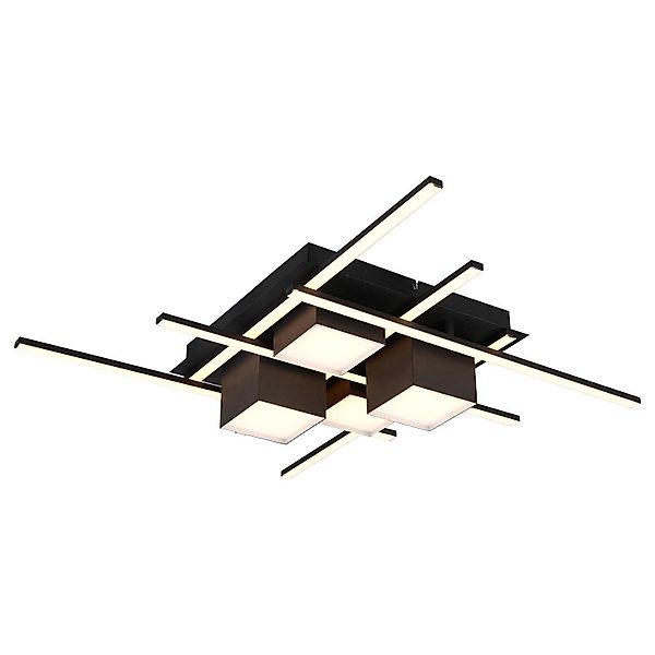 TRIO Leuchten LED Deckenleuchte ROGER, Schwarz, günstig online kaufen