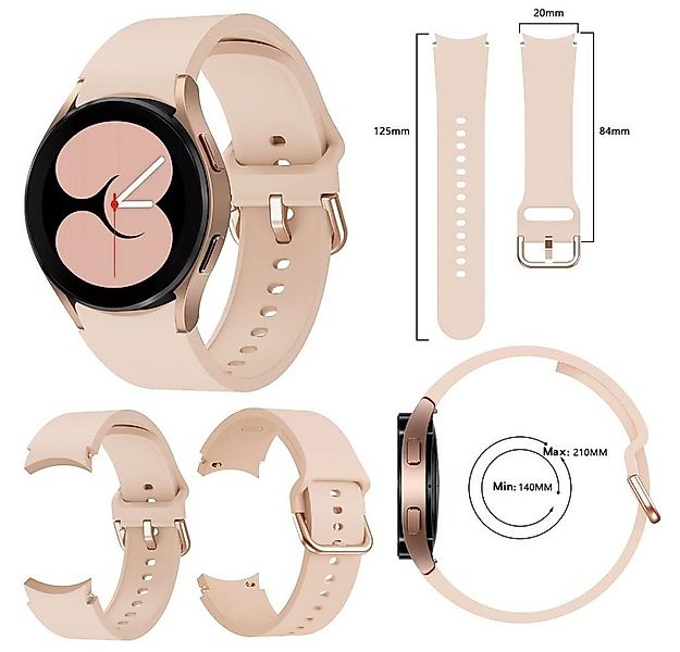 Wigento Smartwatch-Armband Für Samsung Galaxy Watch FE 6 5 4 Normal Pro Cla günstig online kaufen