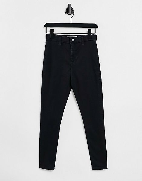 Topshop – Joni – Jeans aus recyceltem Baumwollmix in Schwarz günstig online kaufen
