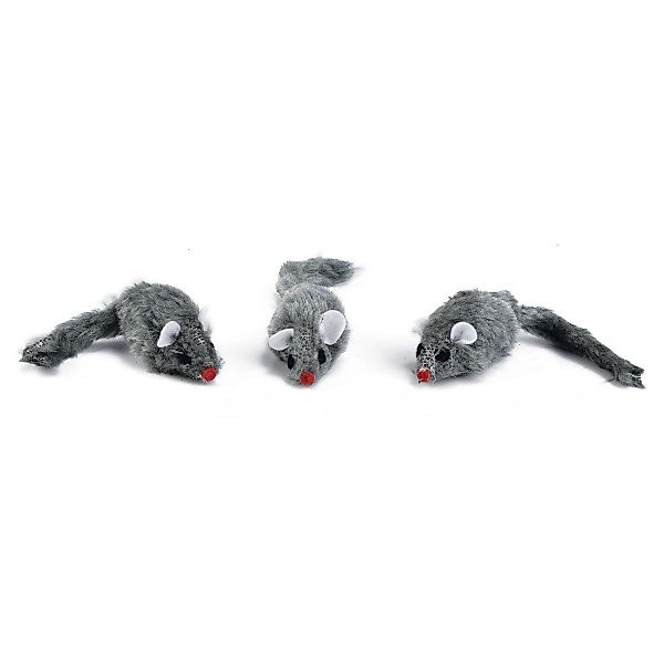 Beeztees Tierkuscheltier Katzenspielzeug Maus grau - günstig online kaufen